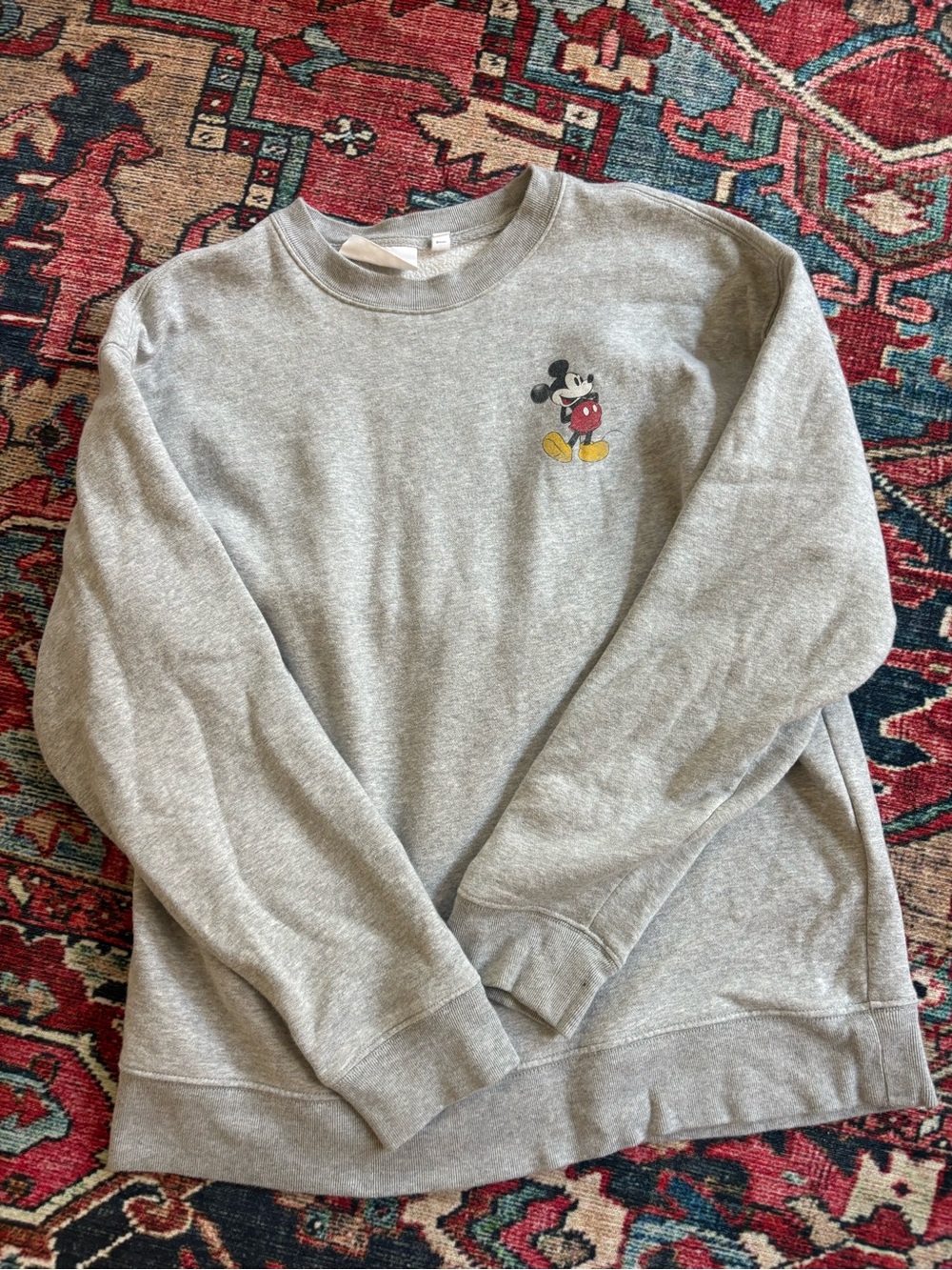 GAP x Disney Gray Crewneck Mickey Sweatshirt